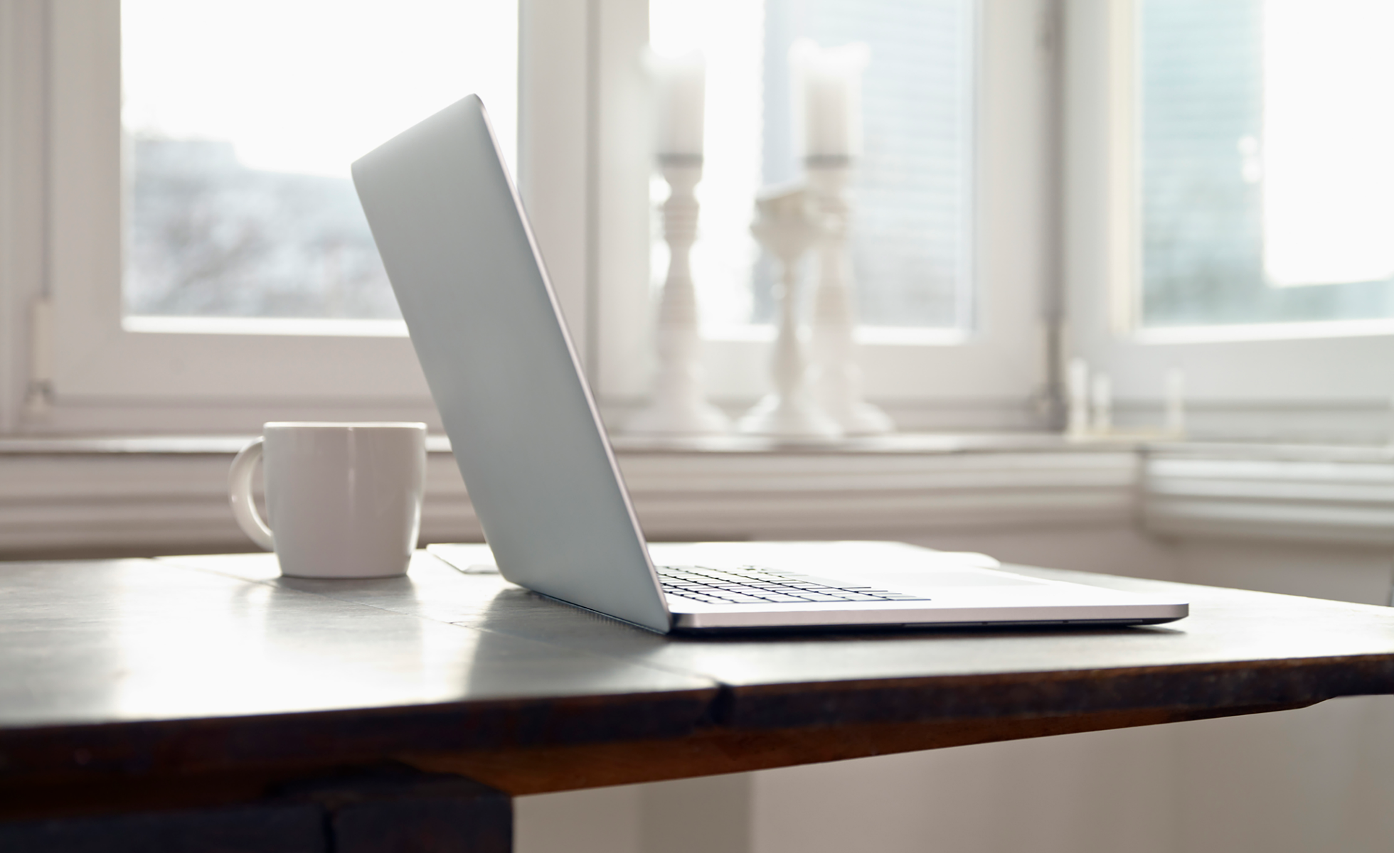 Laptop on a desk